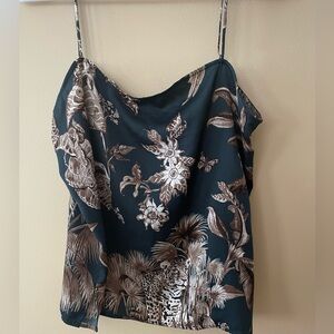 Banana republic printed satin tank top
